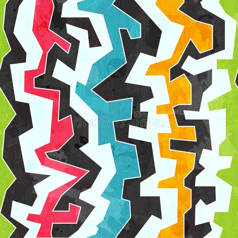 Barwionych graffiti bezszwowy wzór z grunge skutkiem ilustracja wektor Barwionych graffiti bezszwowy wzór z grunge skutkiem ilustracja wektor