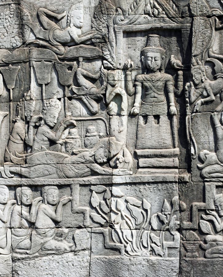 Bas-relief of Bayon Temple