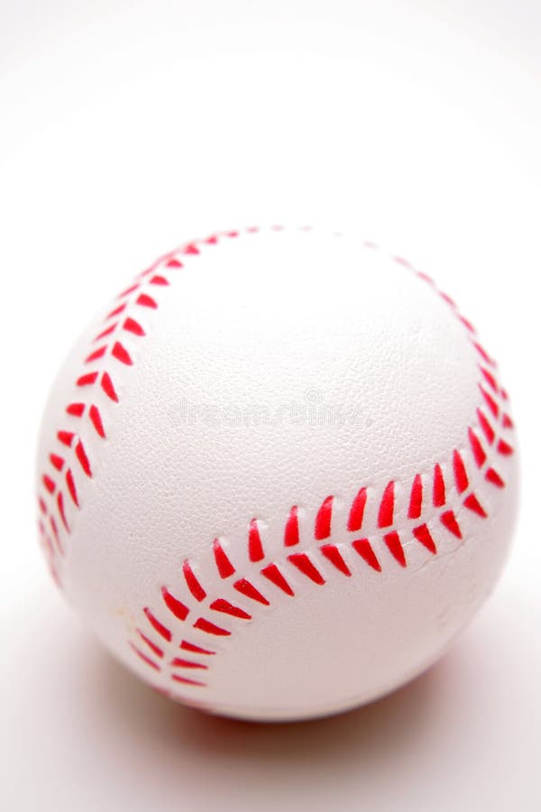 Closeup of baseball isolated over white. Closeup of baseball isolated over white