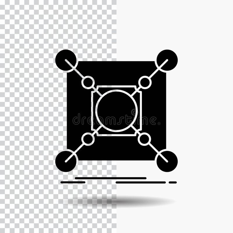 Base, center, connection, data, hub Glyph Icon on Transparent Background. Black Icon royalty free illustration