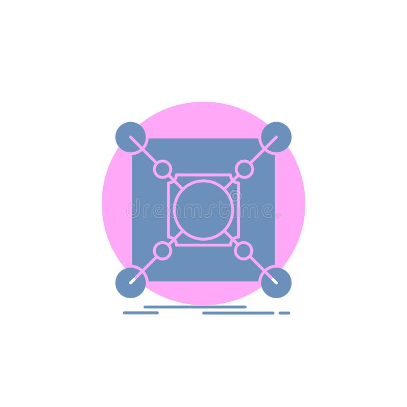 Base, center, connection, data, hub Glyph Icon royalty free illustration