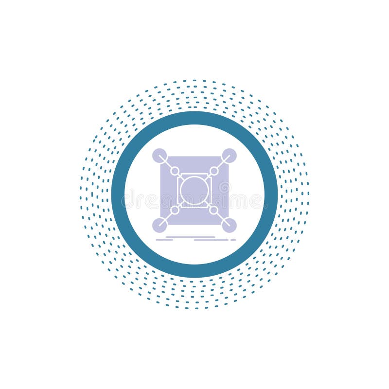 Base, center, connection, data, hub Glyph Icon. Vector isolated illustration stock illustration