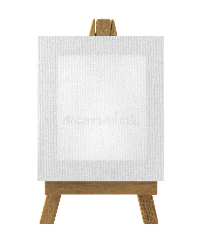 Un Lienzo En Blanco Personalizable Sobre Un Trípode Grande De Madera Fotos,  retratos, imágenes y fotografía de archivo libres de derecho. Image 7505349