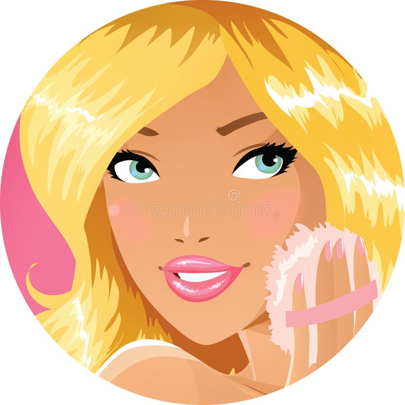 Base de application blonde mignonne illustration de vecteur Base de application blonde mignonne illustration de vecteur