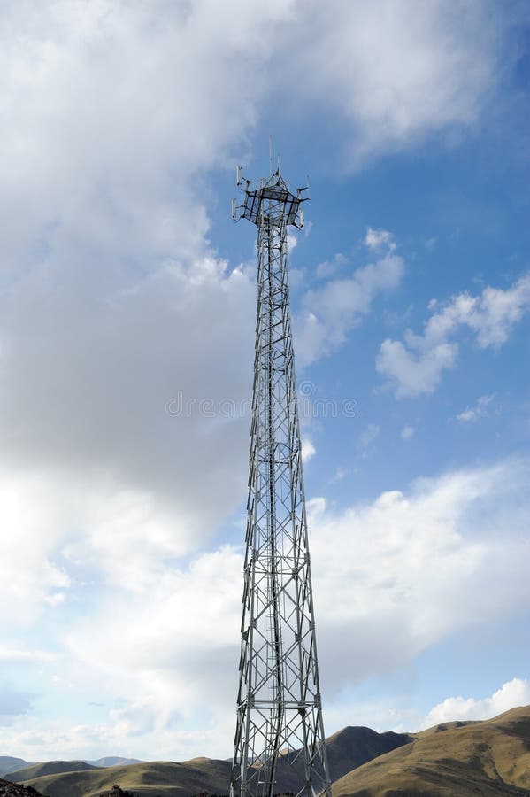 Base station of cell phone stock image. Image of mast 26165635