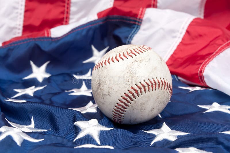 Baseball On American Flag Royalty Free Stock Images - Image: 16171449