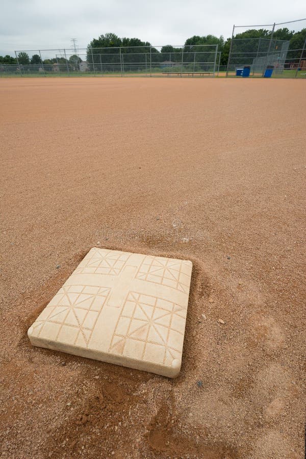 Baseball Base on Dirt on Field Stock Photo Image of base, sports