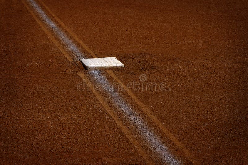 Baseball Baseline with Base Chalk Line Diamond Stock Photo Image of