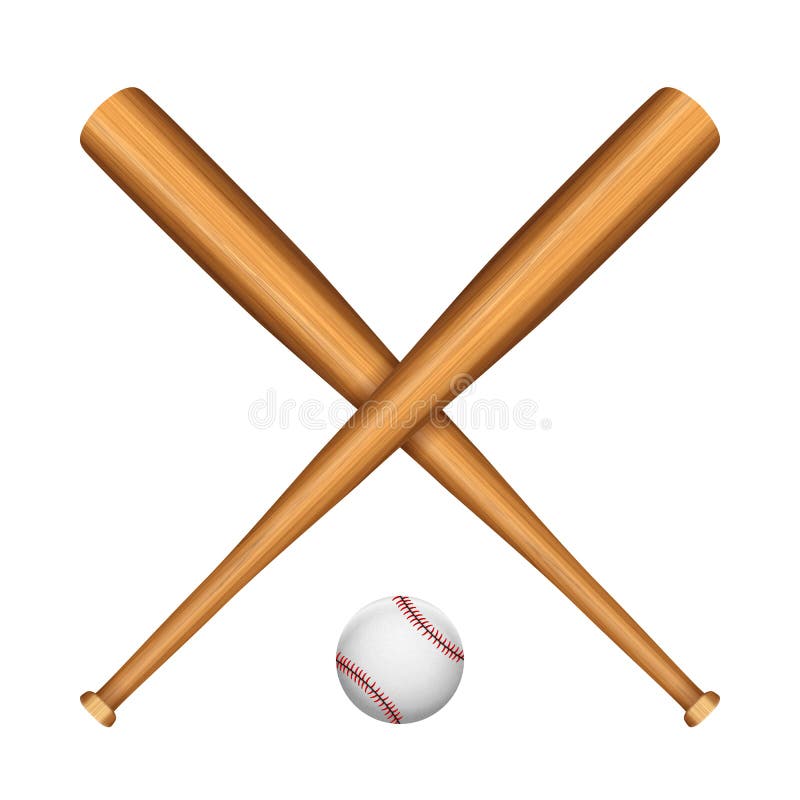 Wooden baseball bat stock vector. Illustration of white 26775434