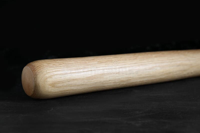 Baseball Bat on Black Background. Sports Equipment Stock Image Image
