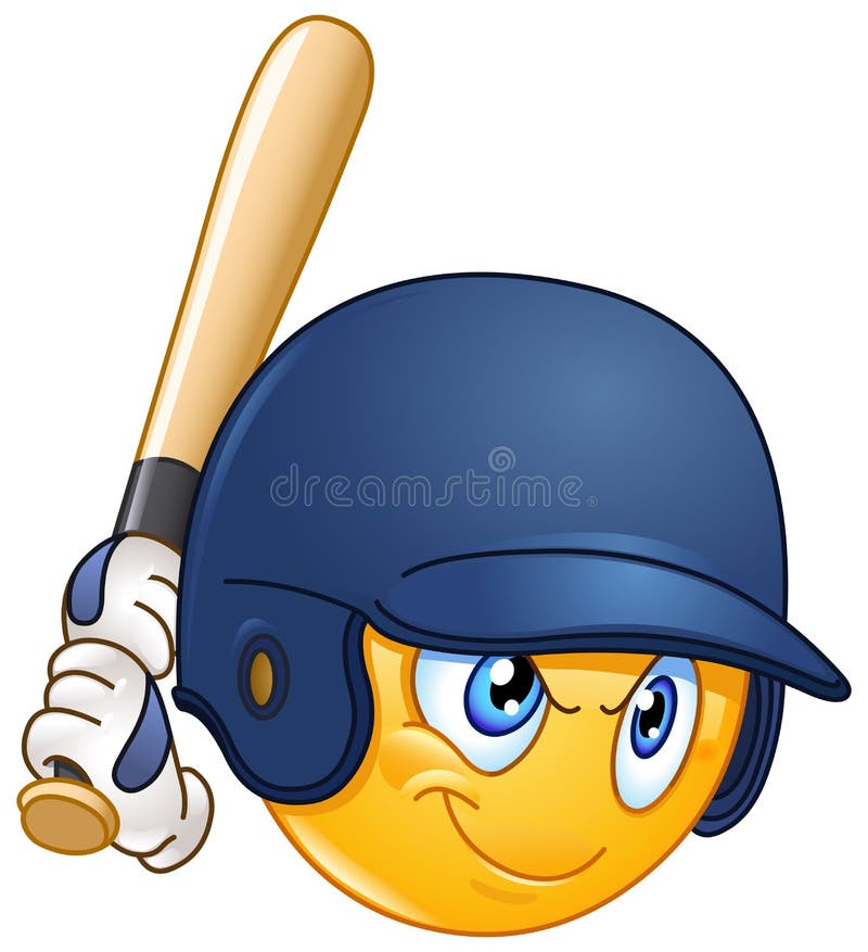 Baseball batter emoticon royalty free illustration Baseball batter emoticon royalty free illustration