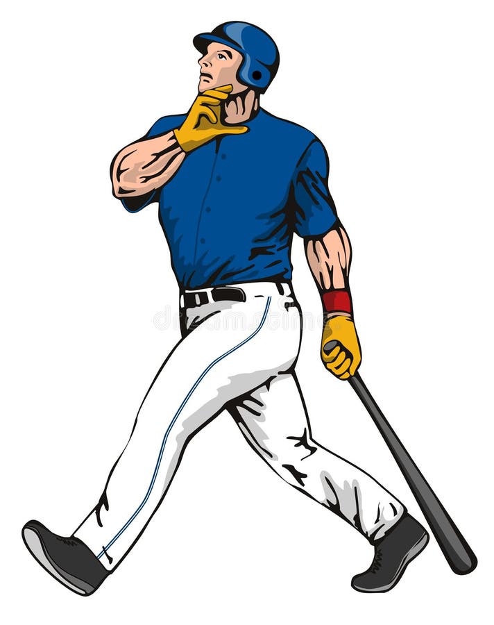 Baseball batter looking up