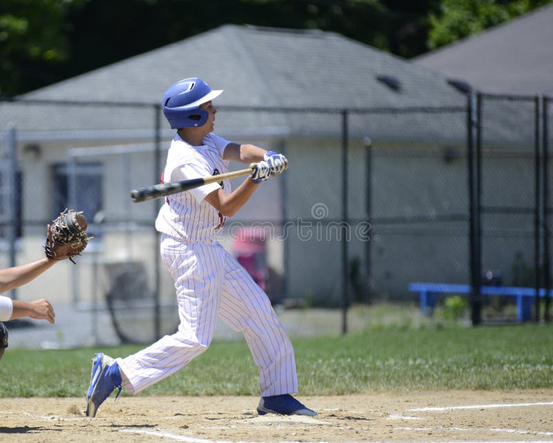 Baseball batter swinging royalty free stock photos