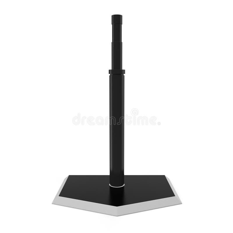 Baseball Batting Tee on White. 3D Illustration Stock Illustration