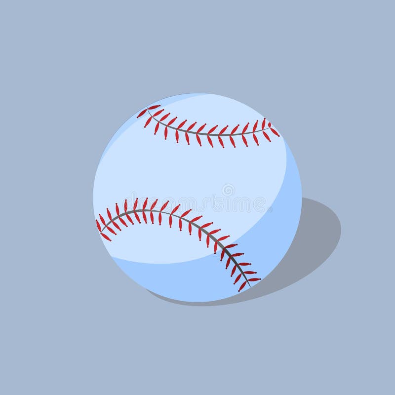 Baseball on Blue Background Stock Illustration Illustration of object