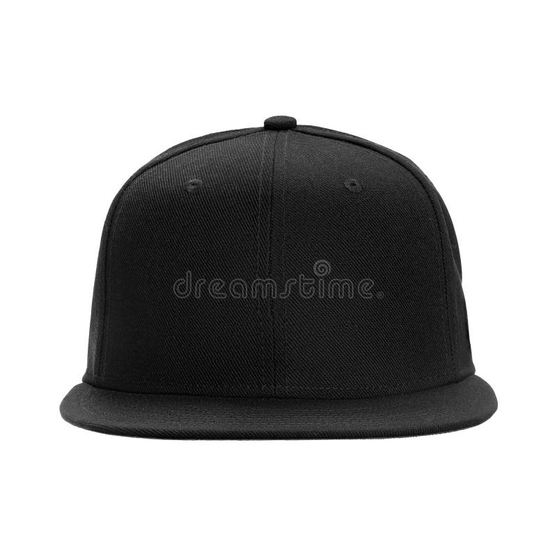 Baseball Cap Black Front, On Isolated White Background Stock Photo Image of blank, male 91929994
