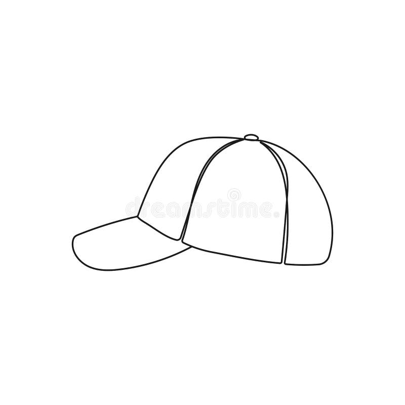 Baseball Hat Line Drawing Stock Illustrations 412 Baseball Hat Line
