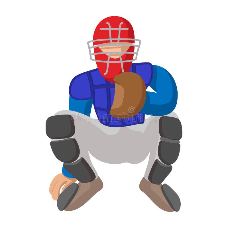 Baseball Catcher Chest Protector Cartoon Icon. Baseball Guard