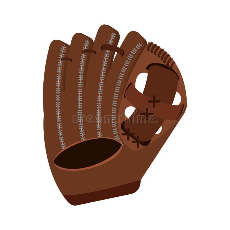 Baseball Catcher Glove Isolated Icon Stock Vector Illustration of