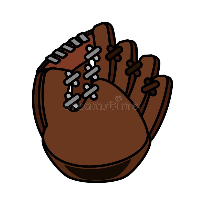 Baseball Catcher Glove Isolated Icon Stock Vector Illustration of
