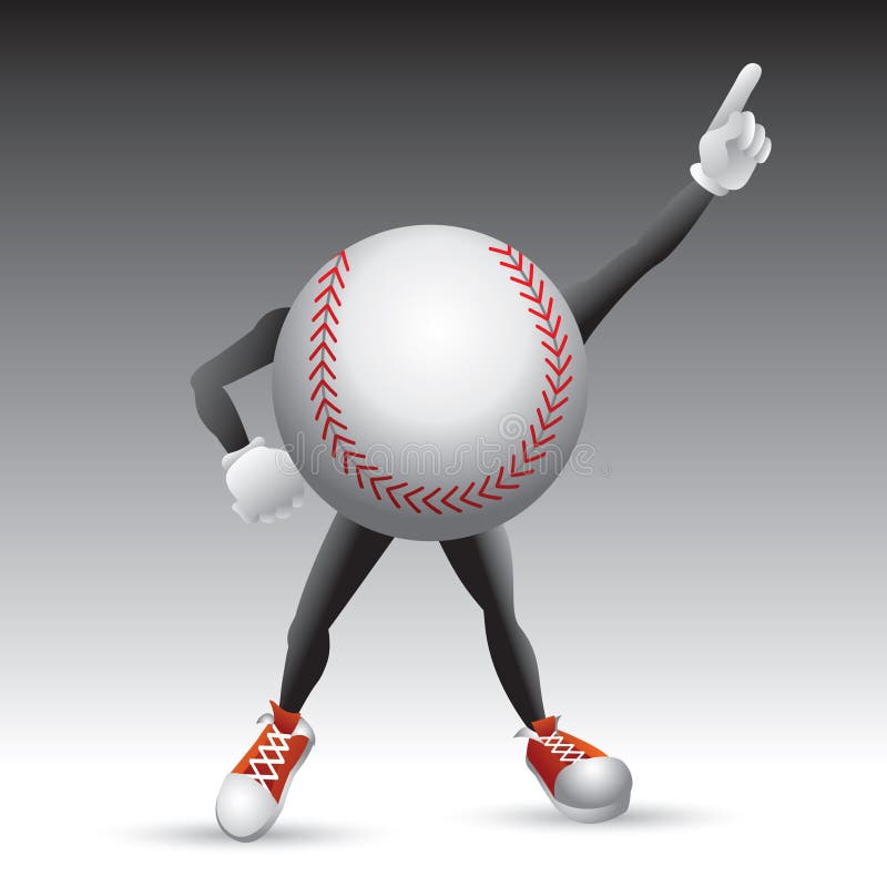 Baseball character striking a pose