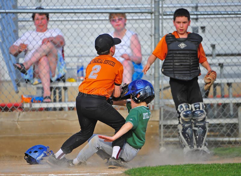 Baseball collision at home