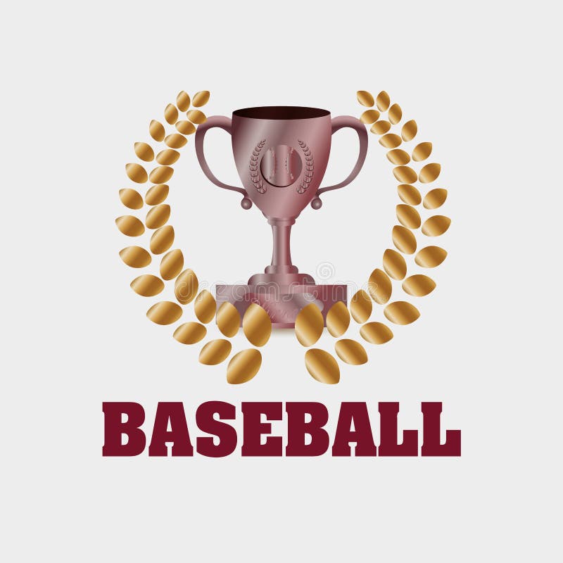Baseball championship cup stock vector. Illustration of sportive 80235047