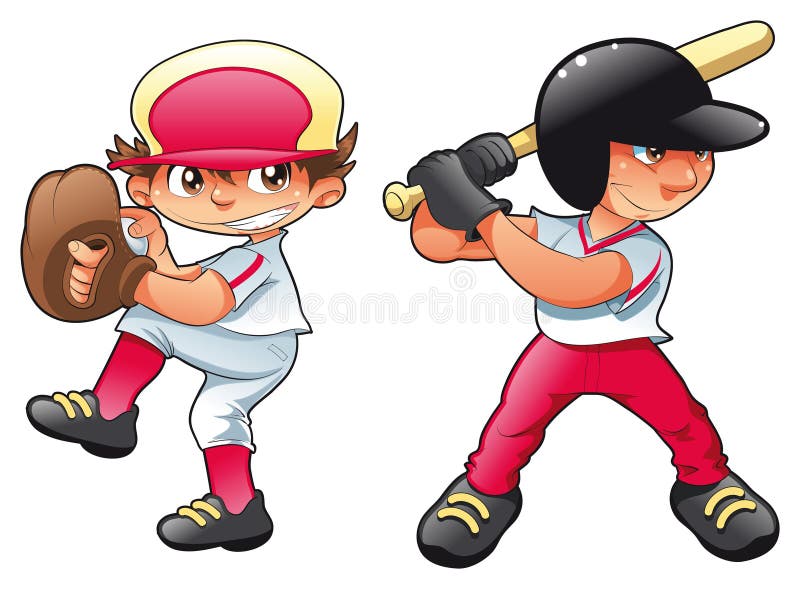 Baseball del bambino illustrazione vettoriale. Illustrazione di