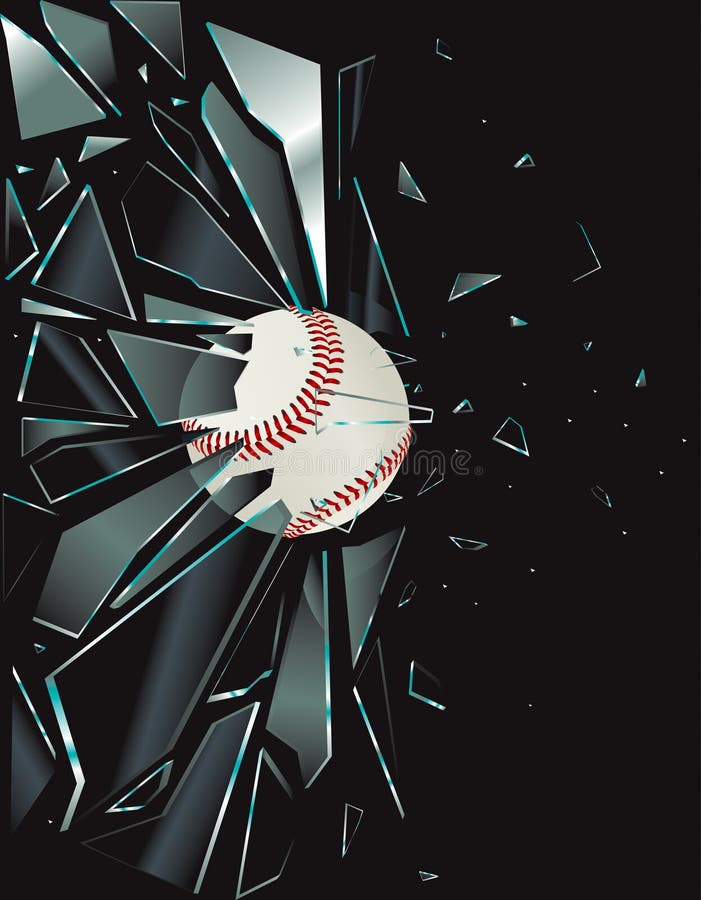 Baseball di vetro rotto
