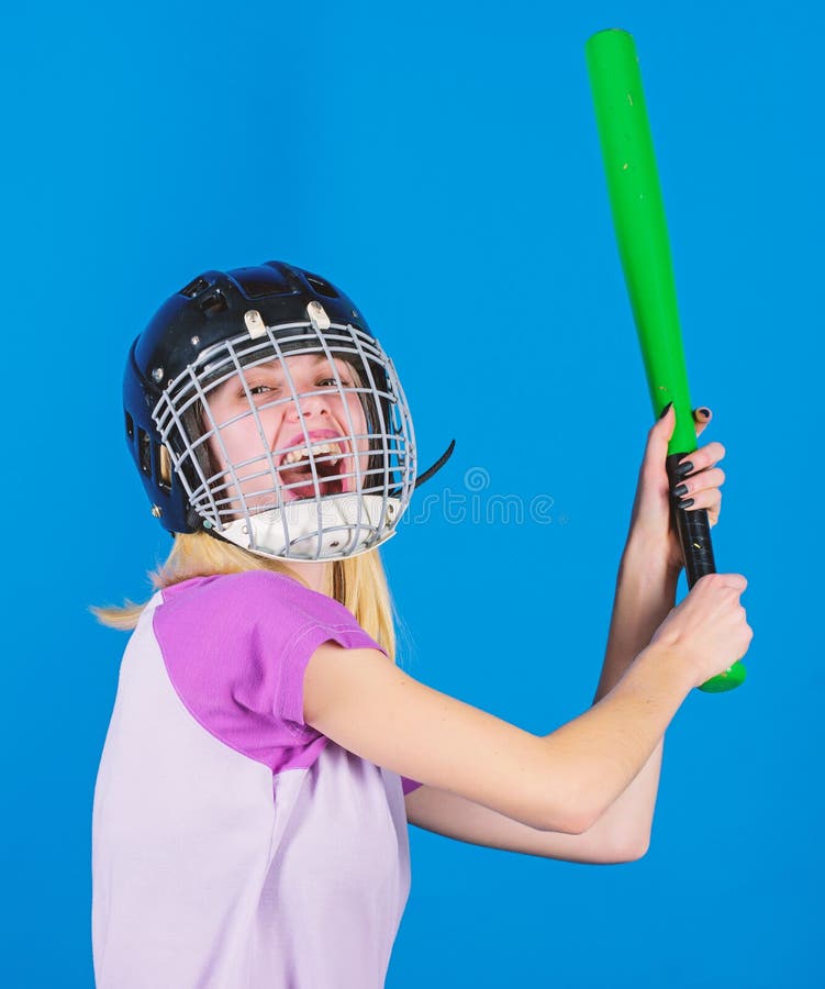 Baseball female player concept. Ready repel attack. Woman enjoy play baseball game. Woman in baseball sport. Girl royalty free stock photos Baseball female player concept. Ready repel attack. Woman enjoy play baseball game. Woman in baseball sport. Girl royalty free stock photos