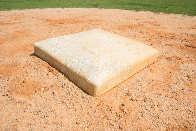 Base on infield of a baseball field
