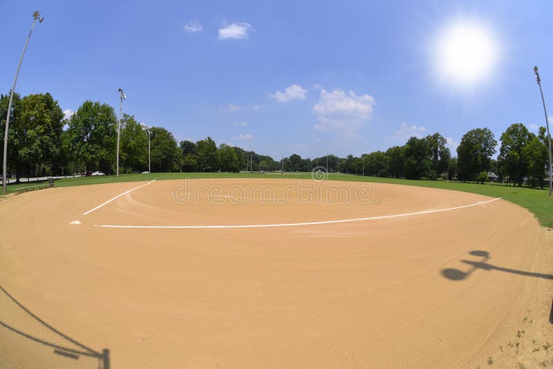 Baseball Field on a Beautiful and Sunny Spring Day
