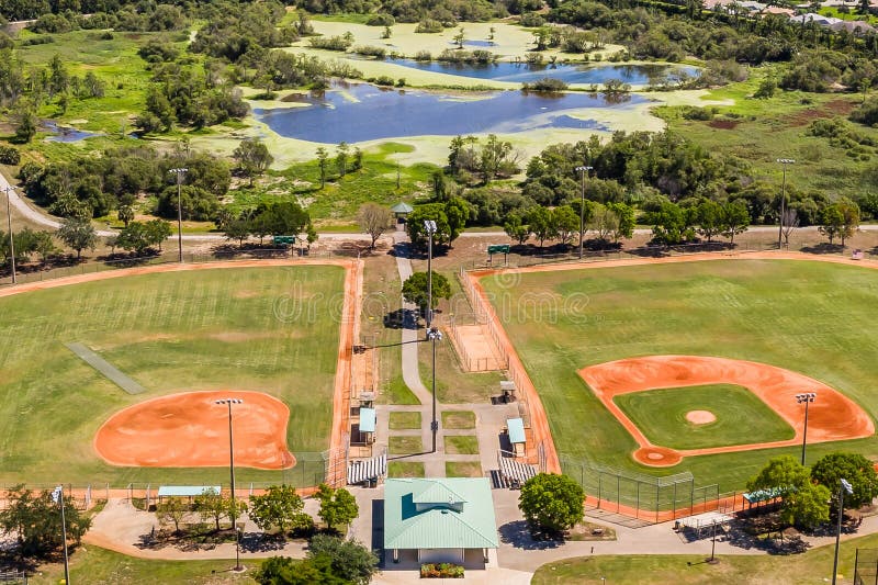 Baseball Fields Eagle Lakes Stock Image Image of baseball, florida