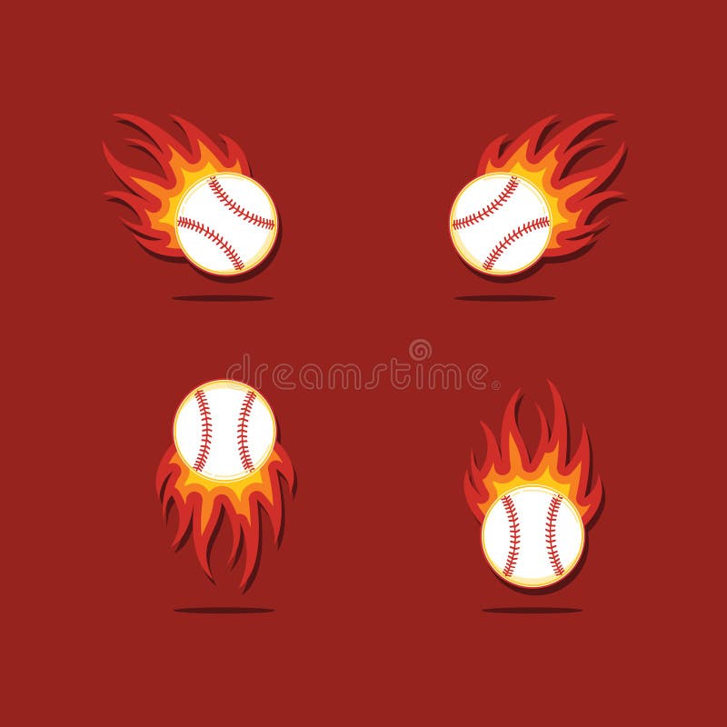 Template Design. Flaming, softball.