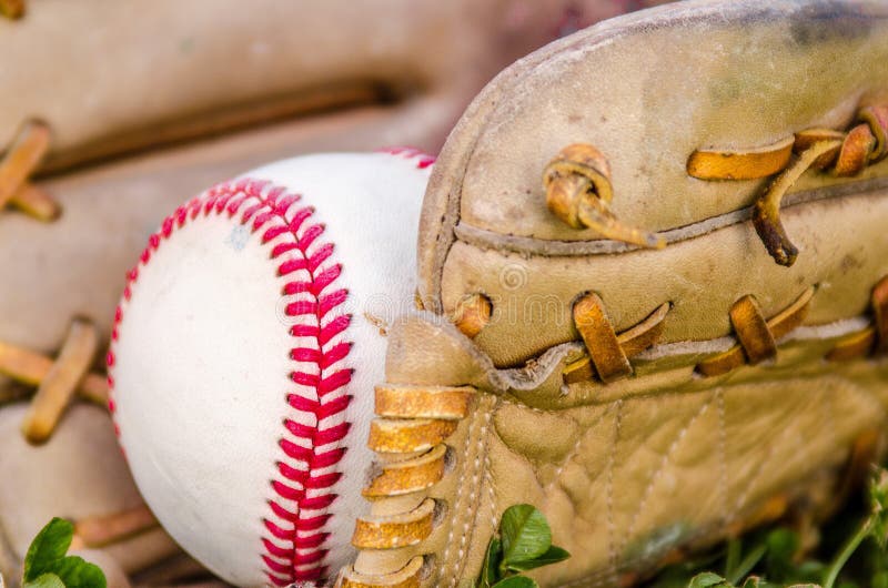 Baseball Game Mitt and Ball Stock Image Image of background, activity