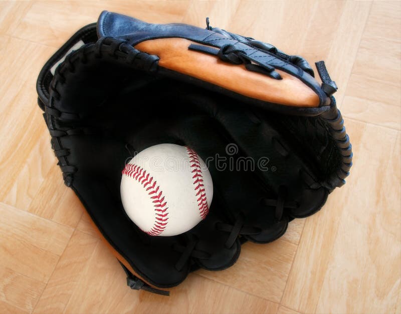 Baseball in Glove royalty free stock image