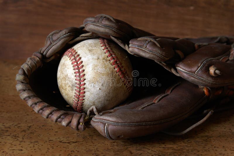 Baseball and Glove stock photo