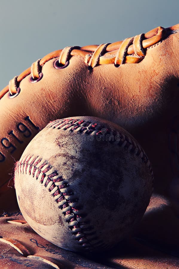 Baseball and glove stock image Baseball and glove stock image