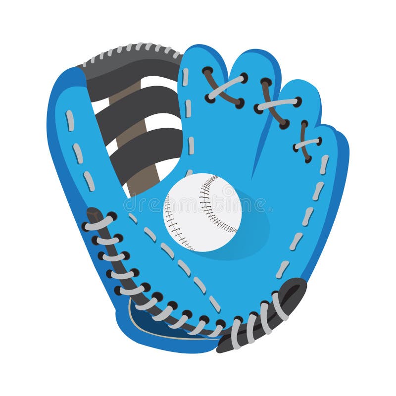 Baseball glove with a ball stock vector. Illustration of team 164062859