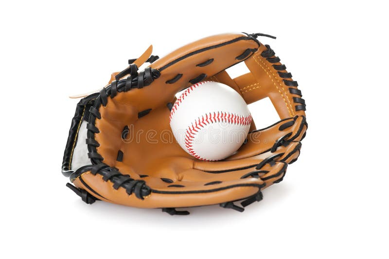 Baseball Glove With Ball On White Stock Photo Image 21844150
