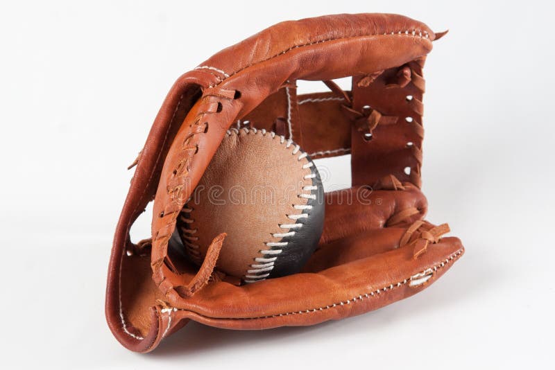 Baseball Glove with ball stock photo. Image of knot, baseball 36305468