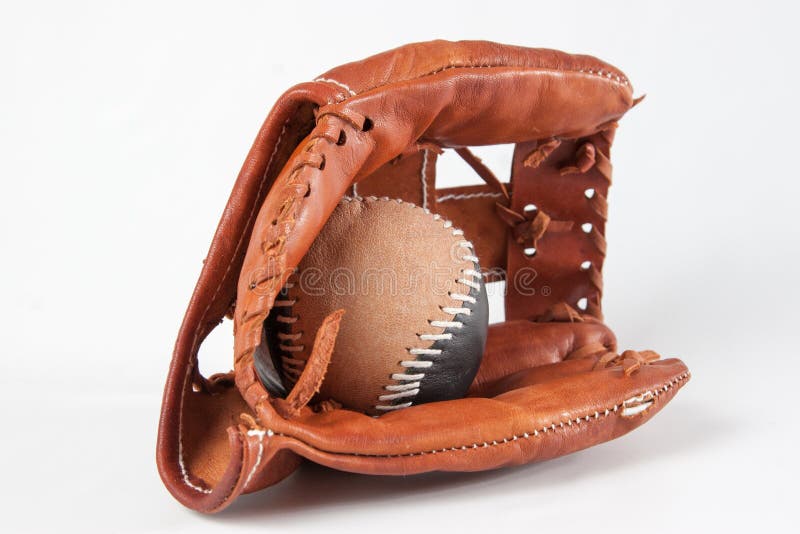 Baseball Glove with ball stock photo. Image of knot, baseball 36305468