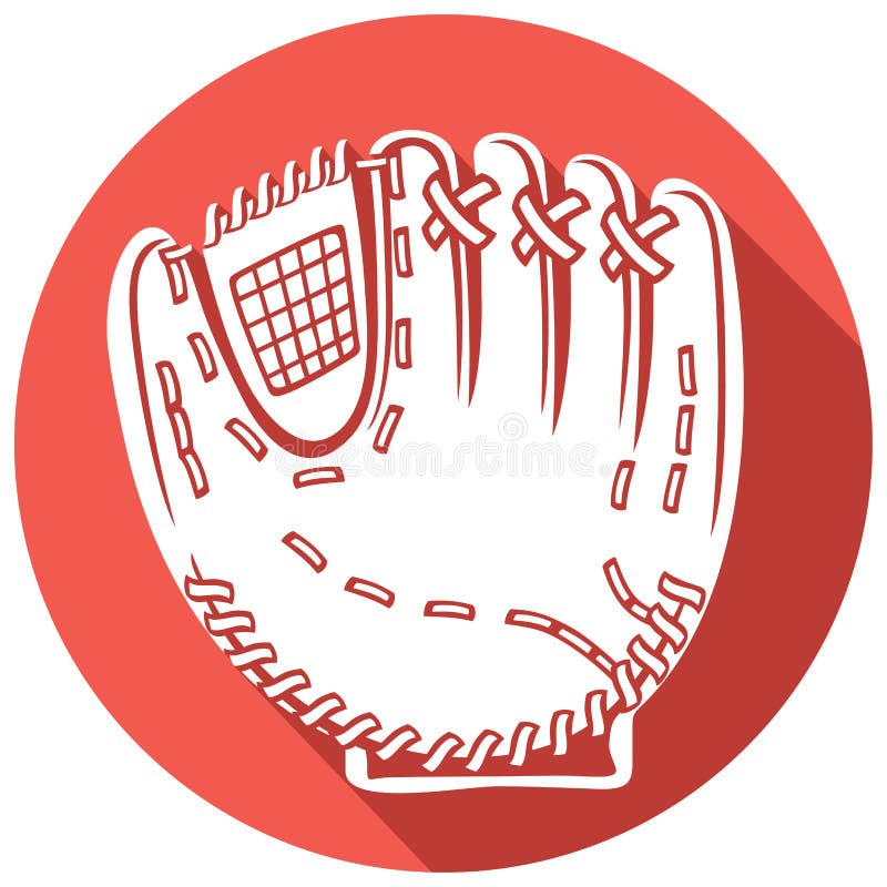 Baseball glove flat icon stock vector. Illustration of baseball 207164711