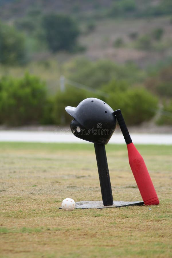 Baseball Helmet and Bat stock image. Image of league, baseball 1292215