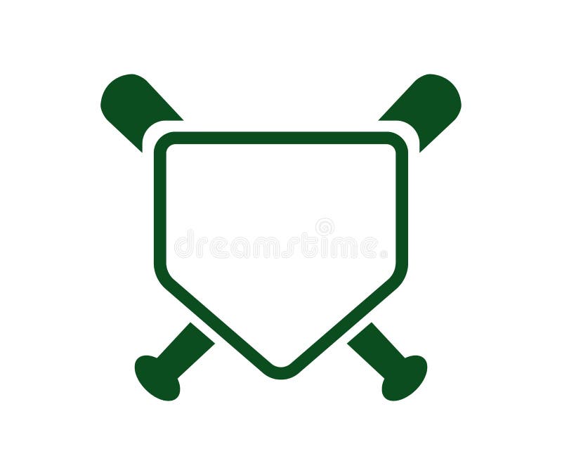 Baseball Home Plate Vector Icon. Vector Template Design. Silhouette