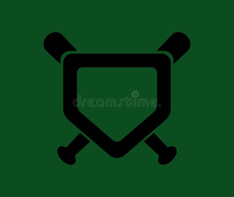 Baseball Home Plate Vector Icon. Vector Template Design. Silhouette