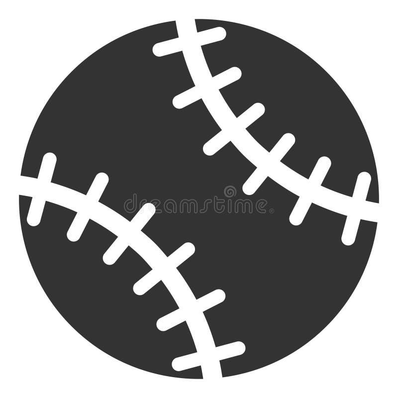 Baseball Icon. Softball Ball Sign Stock Vector Illustration of