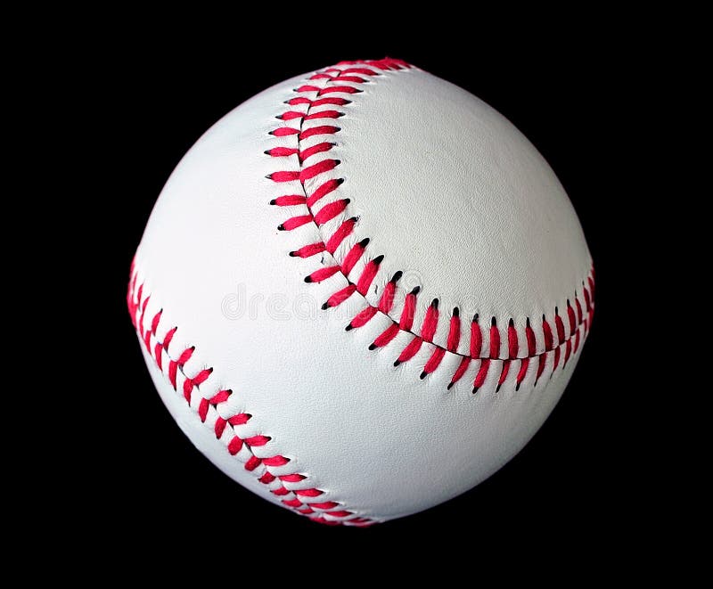 Baseball isolated over black