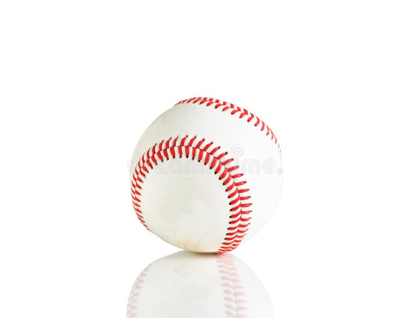 Single Baseball Isolated On A White Background Stock Photo Image of