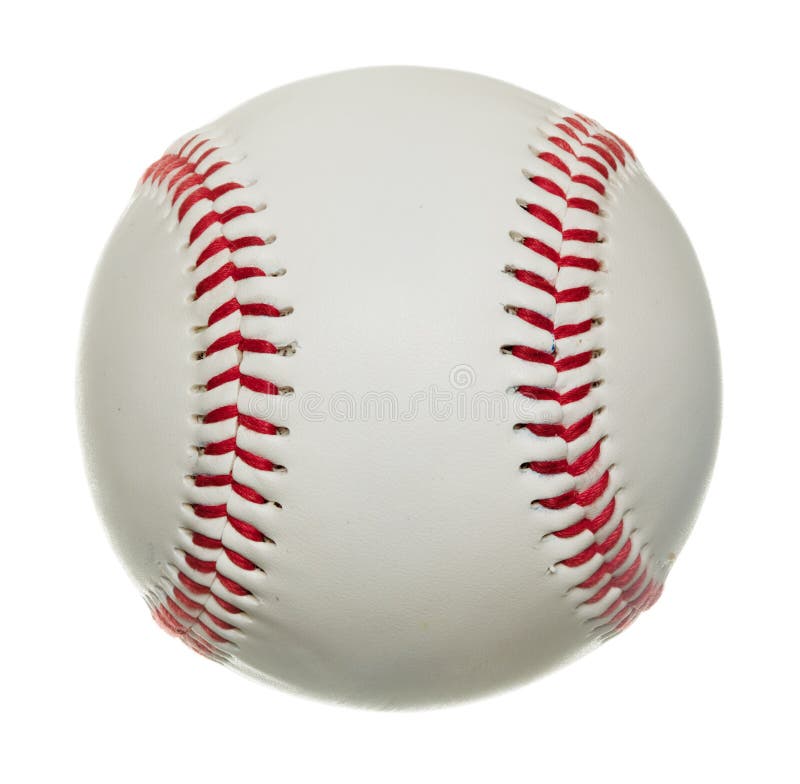Palla da baseball isolata su sfondo bianco immagine stock